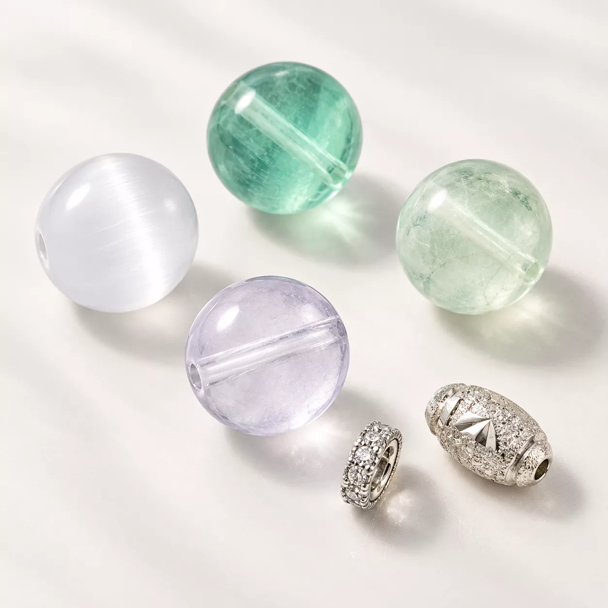 Choose crystal beads for your bracelet